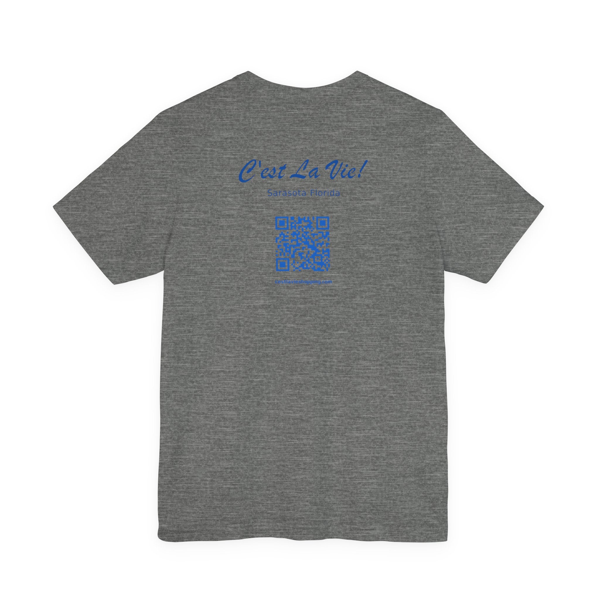T-Shirt C'est La Vie — Owner Edition  Sunset Pelican with QR Code in the back