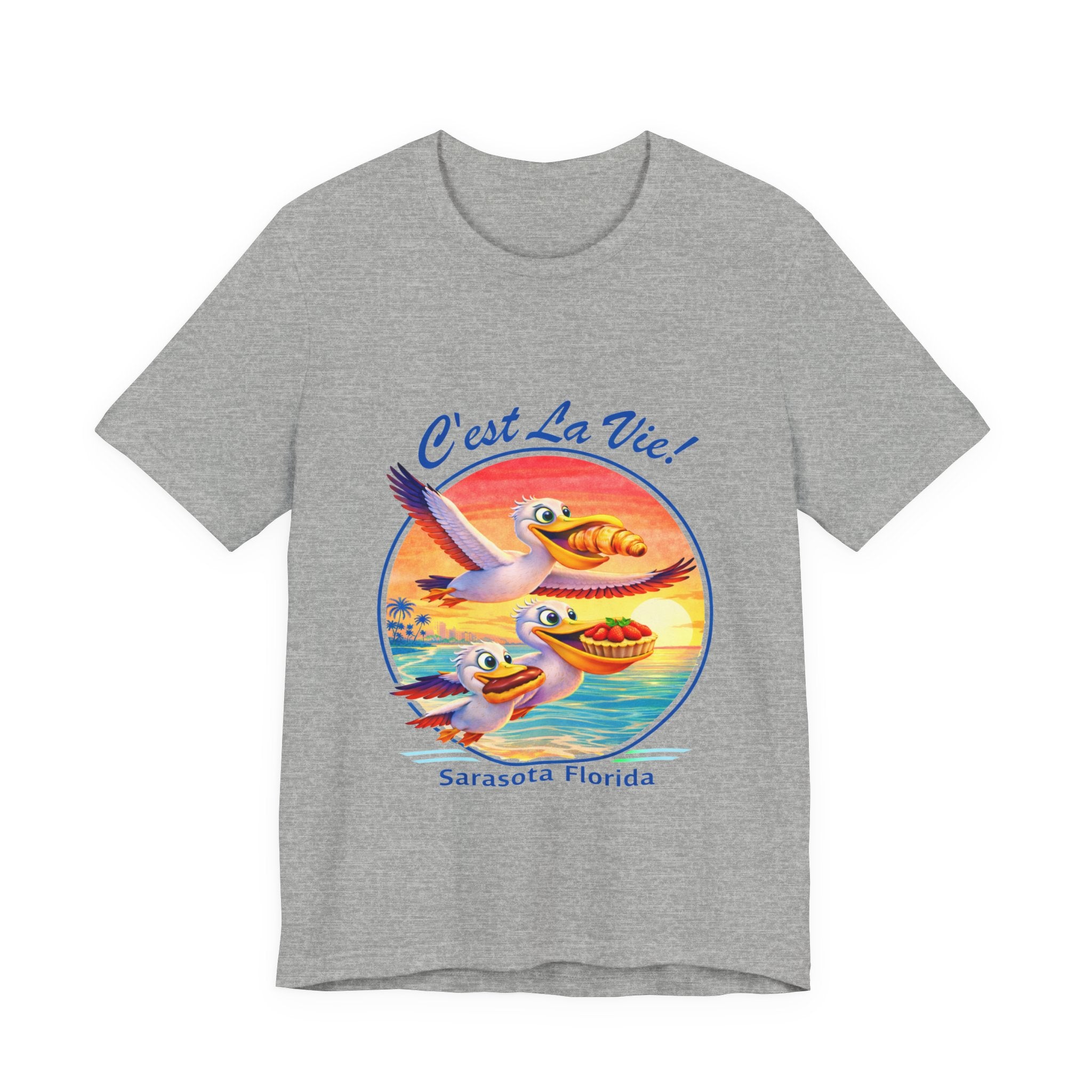 Unisex T-Shirt - C'est La Vie Sarasota Pelican Sunset