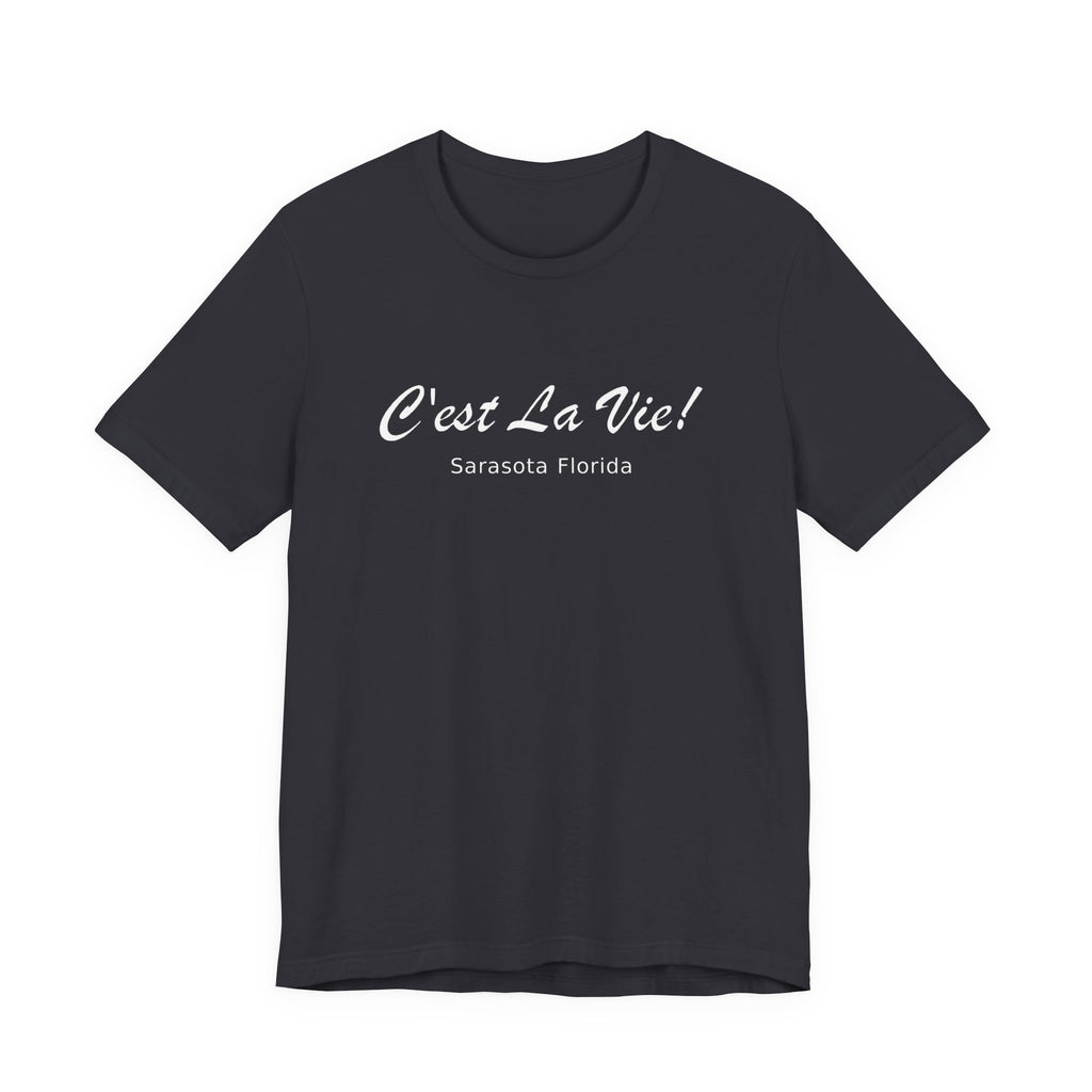 Unisex C'est La Vie Infront Logo T-Shirt - Back with Manatee Paris