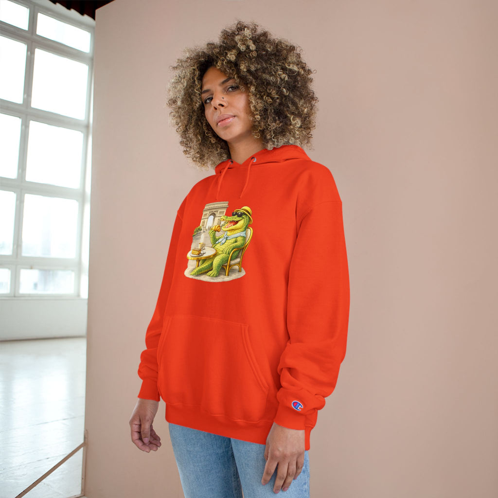 Champion Unisex Hoodie –  Gator Paris "C'est La Vie" Back Print