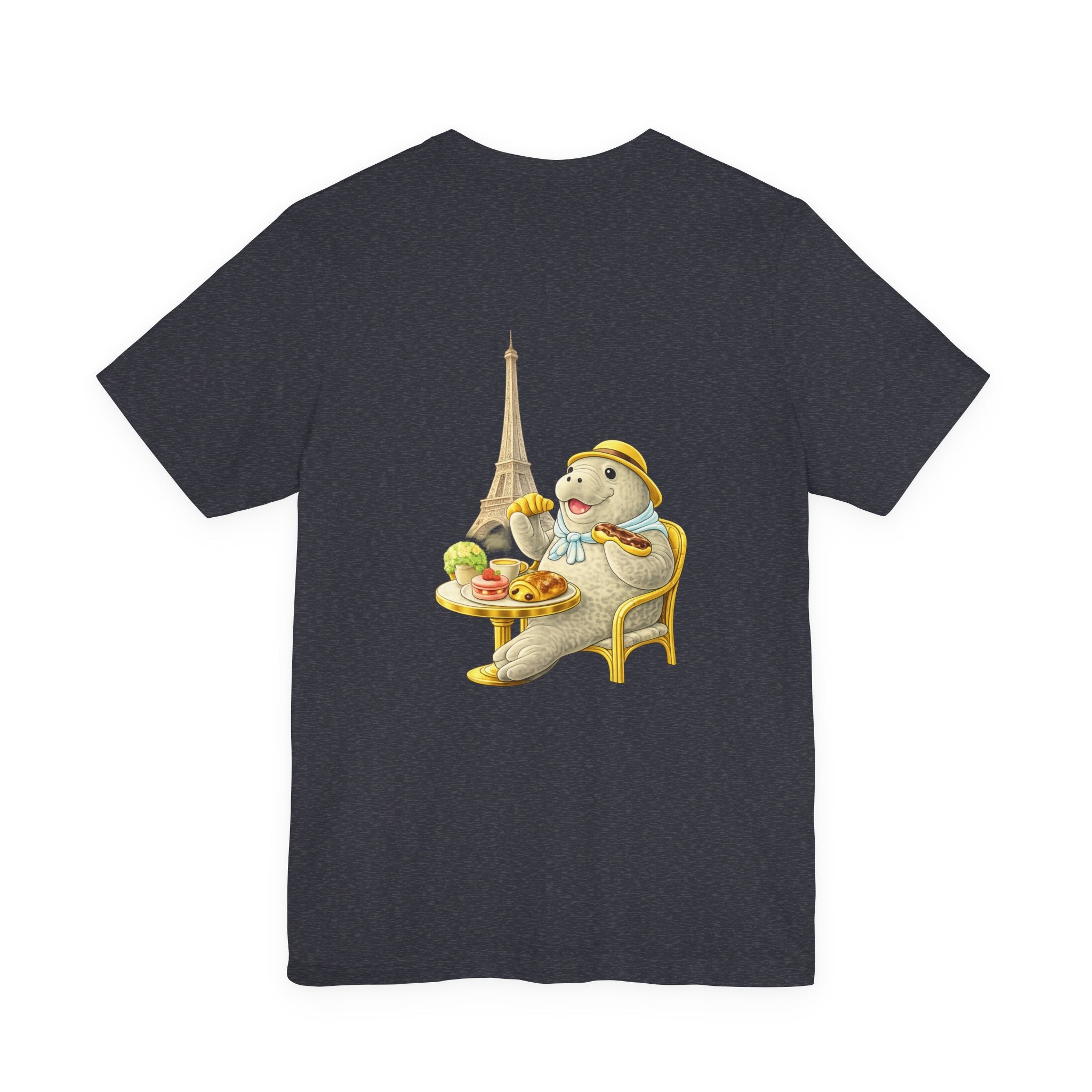 Unisex C'est La Vie Infront Logo T-Shirt - Back with Manatee Paris