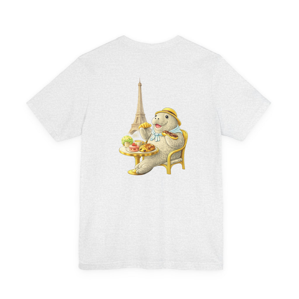 Unisex C'est La Vie Infront Logo T-Shirt - Back with Manatee Paris