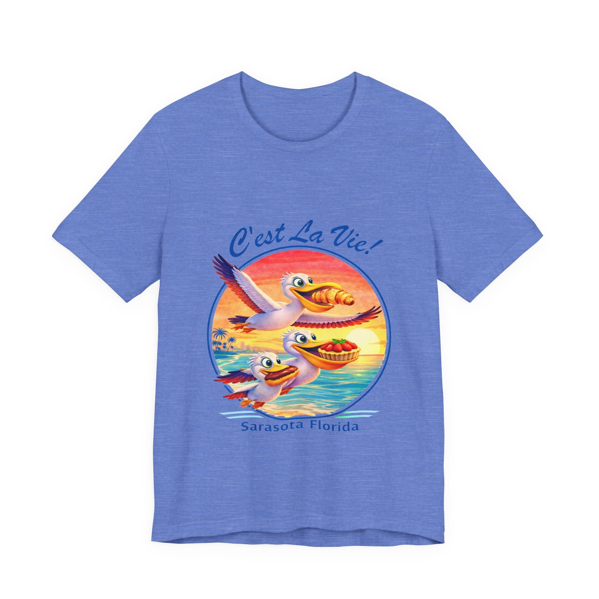 Unisex T-Shirt - C'est La Vie Sarasota Pelican Sunset