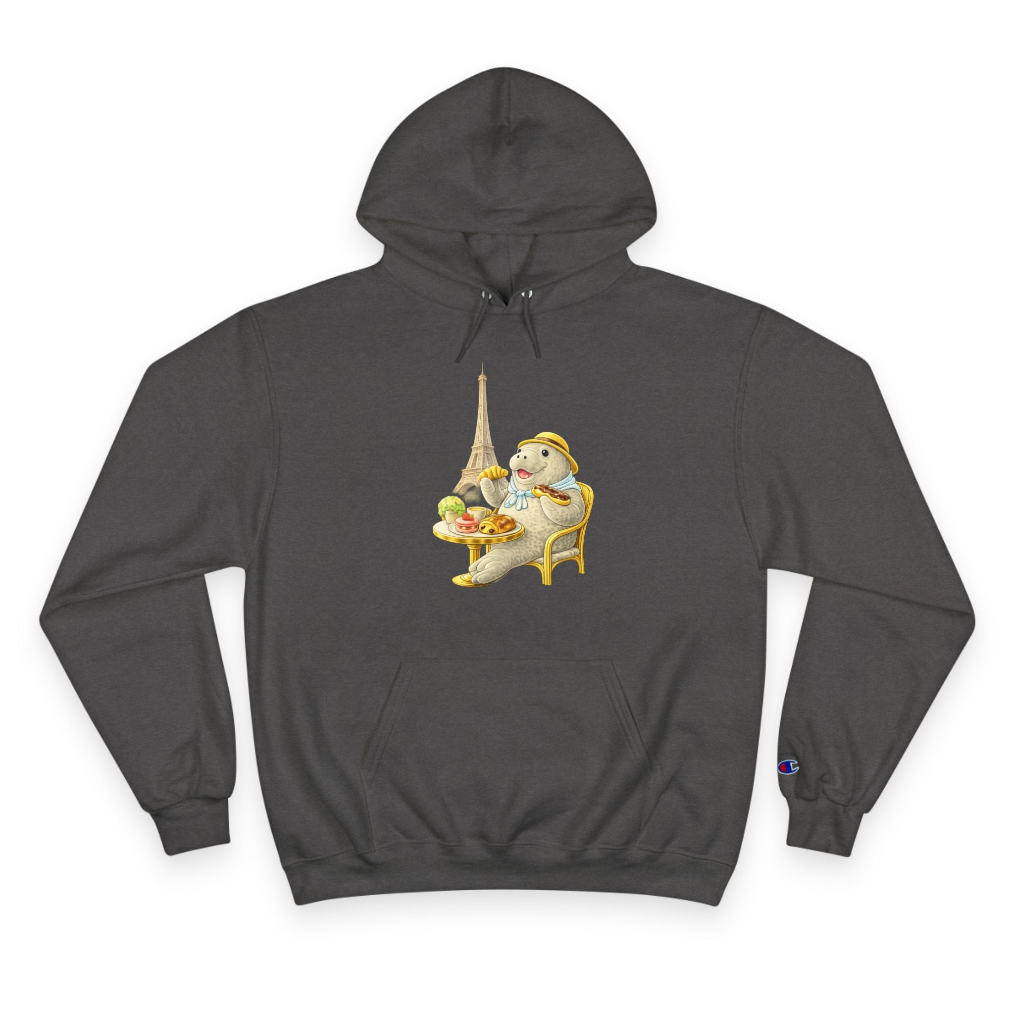 Champion Unisex Hoodie –  Manatee Paris "C'est La Vie" Back Print