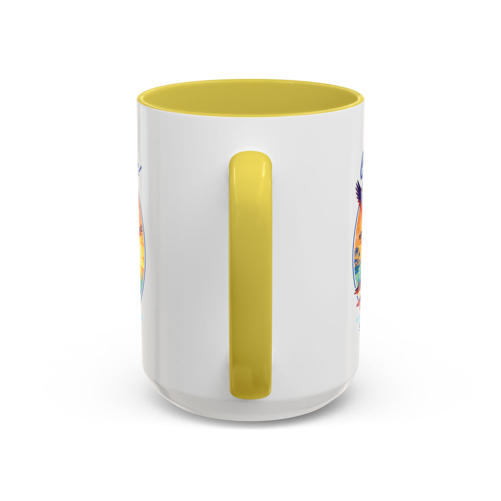 C'est La Vie! Sunset Pelican Café Mug — Authentic French Bakery Sarasota Cup (11oz/15oz)