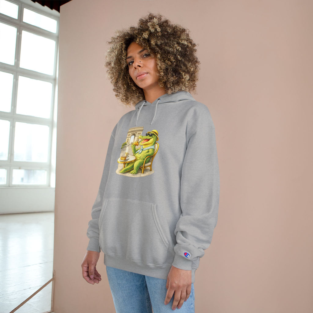 Champion Unisex Hoodie –  Gator Paris "C'est La Vie" Back Print