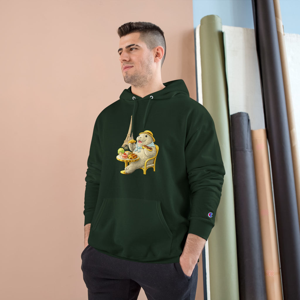 Champion Unisex Hoodie –  Manatee Paris "C'est La Vie" Back Print