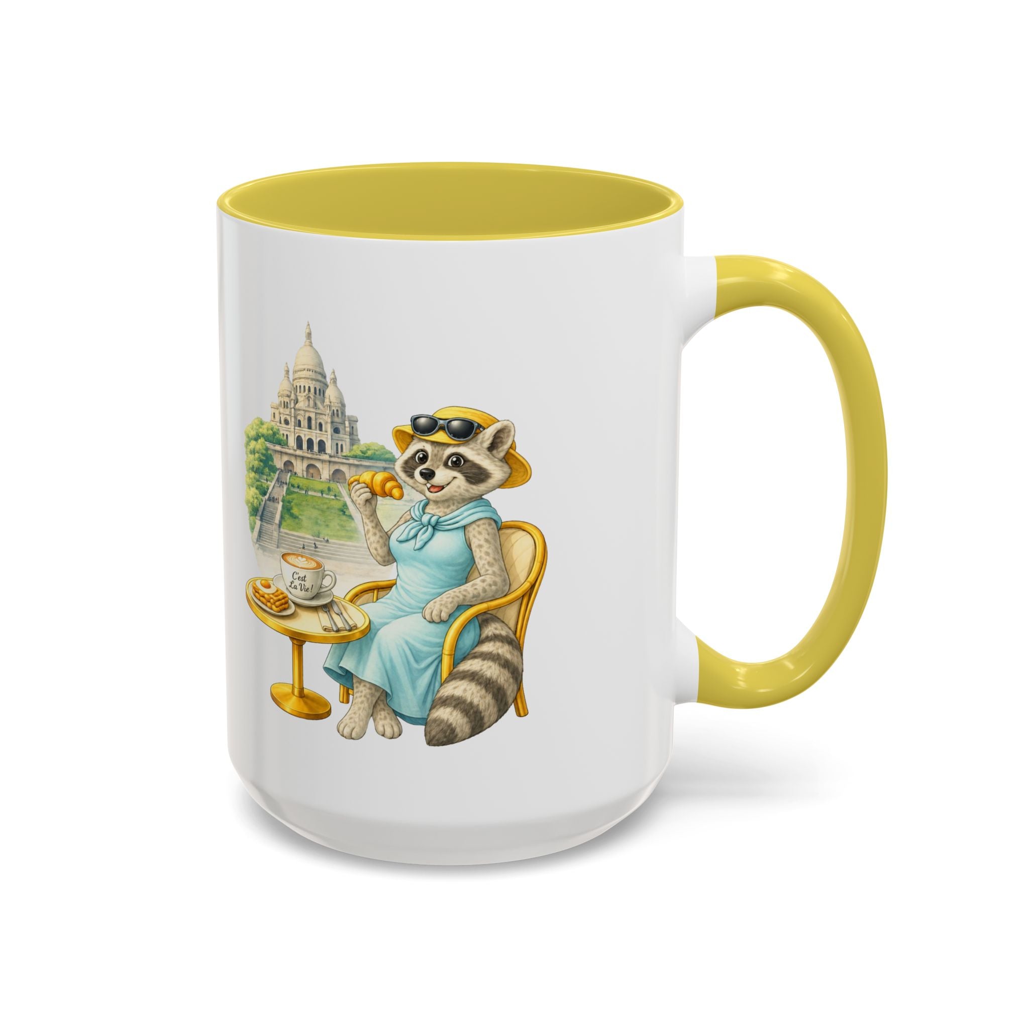 C'est La Vie! Racoon Café Mug — Authentic French Bakery Sarasota Cup (11oz/15oz)
