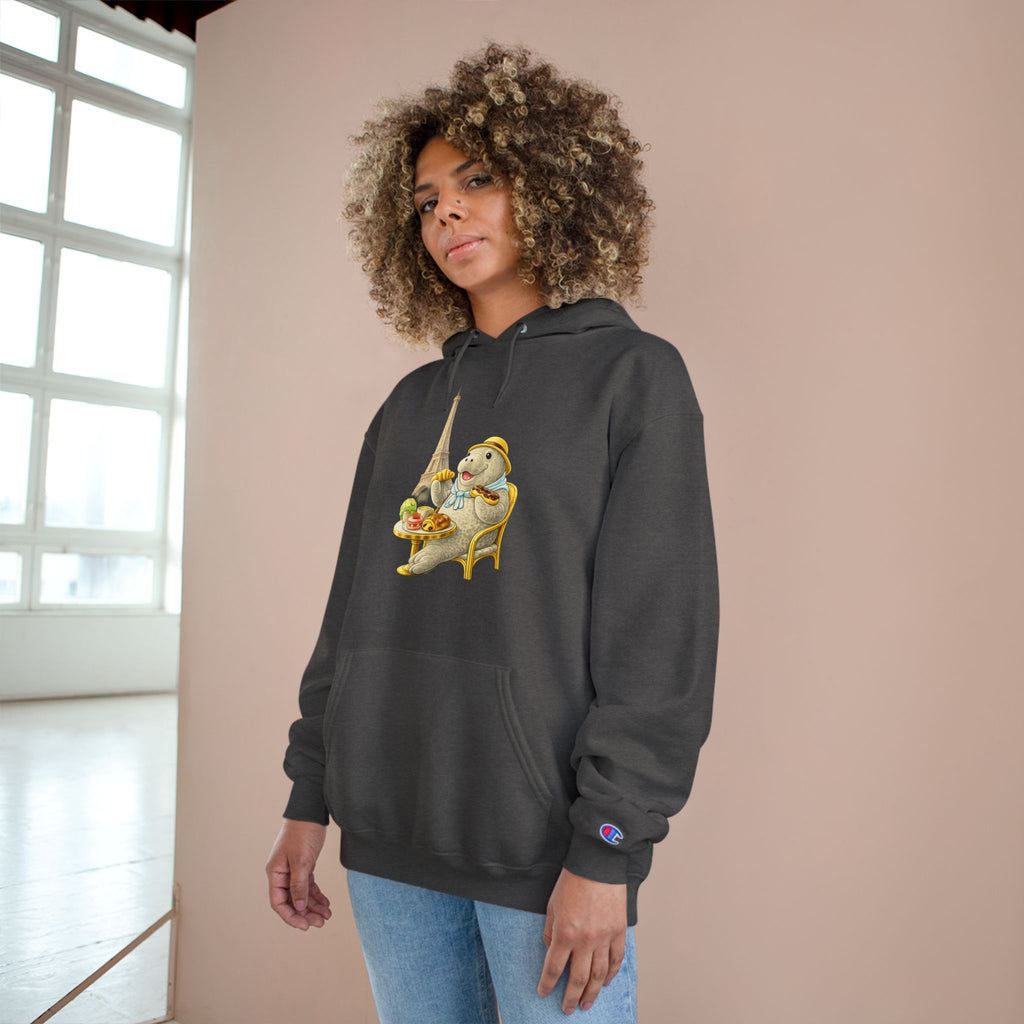 Champion Unisex Hoodie –  Manatee Paris "C'est La Vie" Back Print