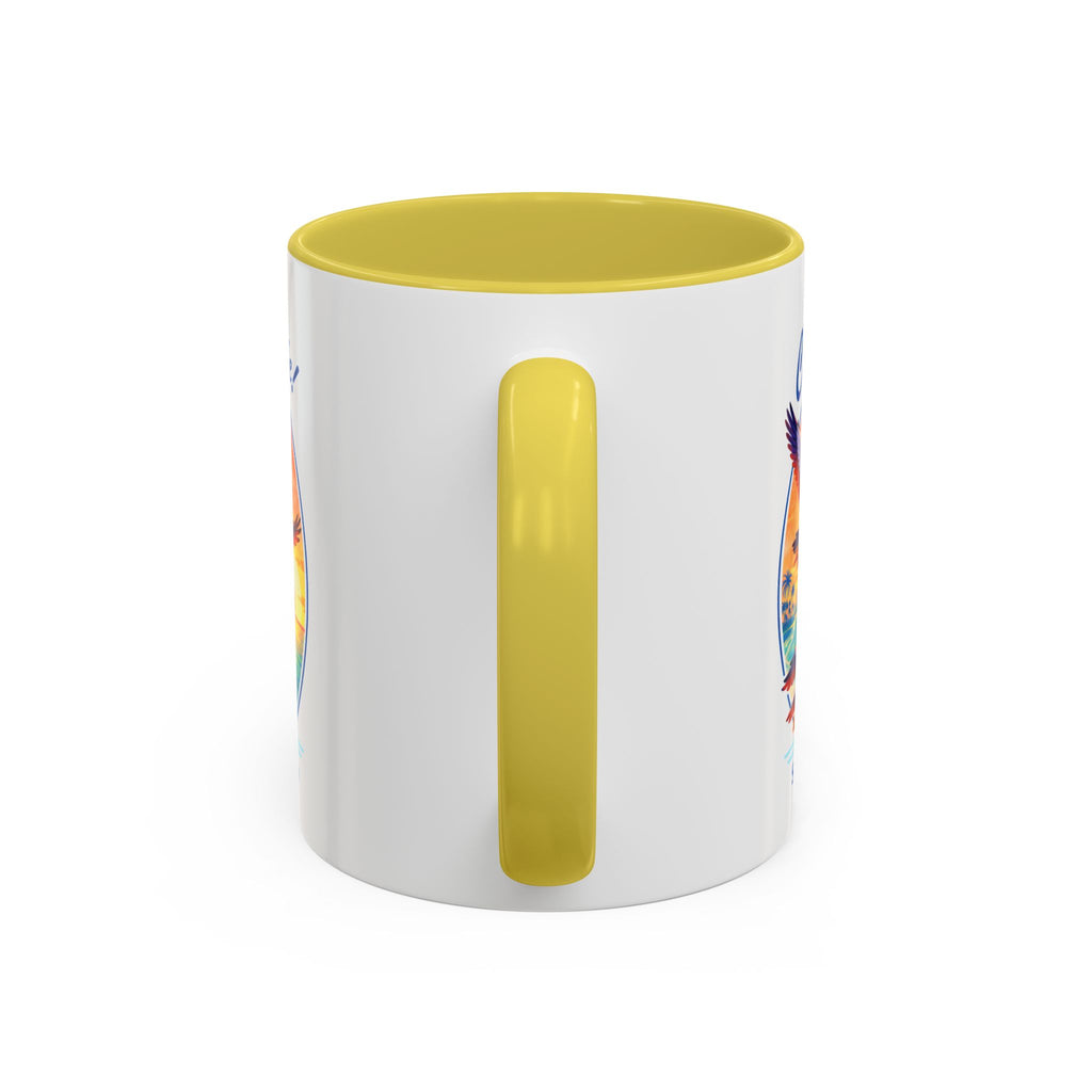 C'est La Vie! Sunset Pelican Café Mug — Authentic French Bakery Sarasota Cup (11oz/15oz)