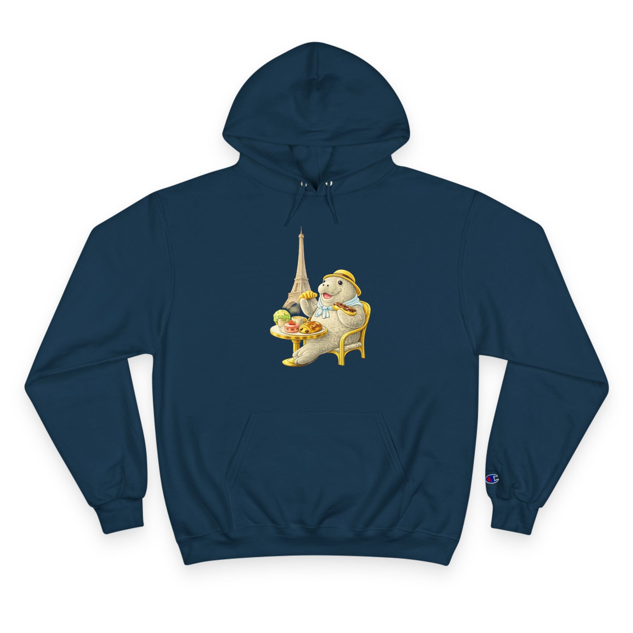 Champion Unisex Hoodie –  Manatee Paris "C'est La Vie" Back Print