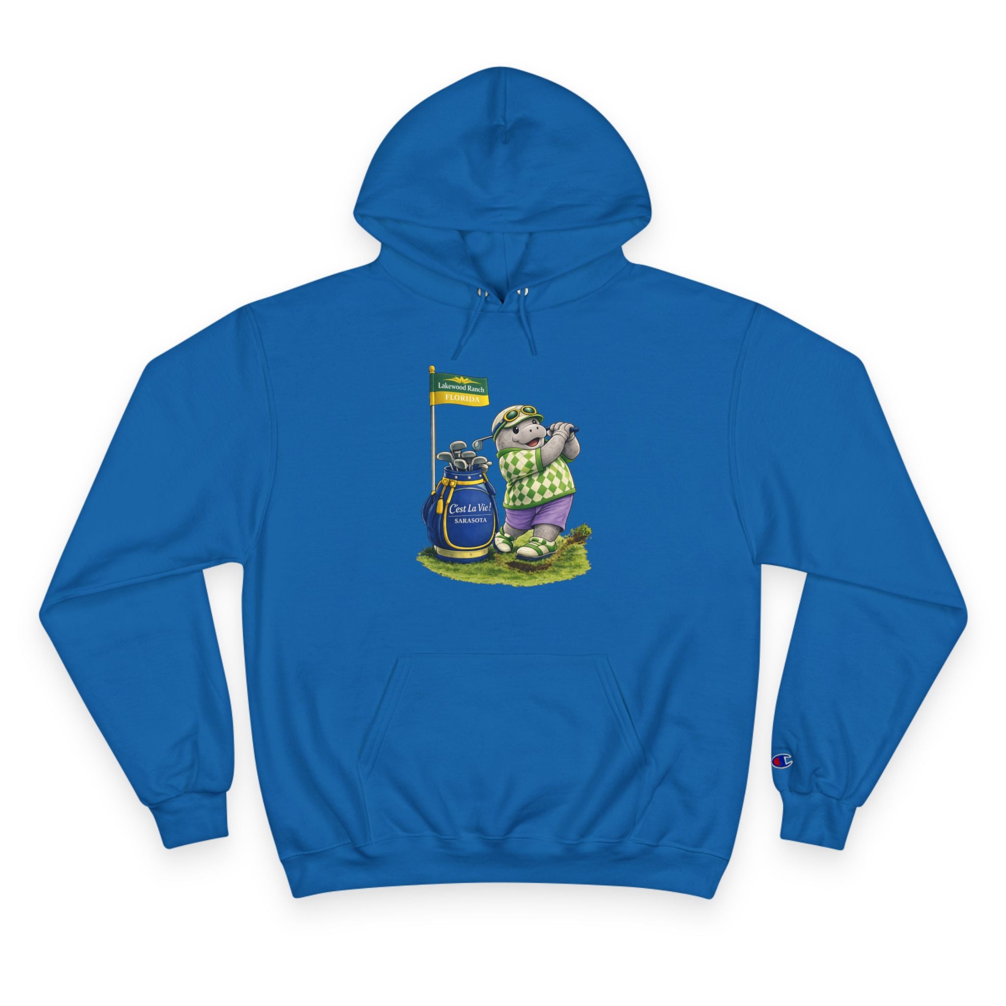 Champion Unisex Hoodie –  Manatee Golf "C'est La Vie" Back Print