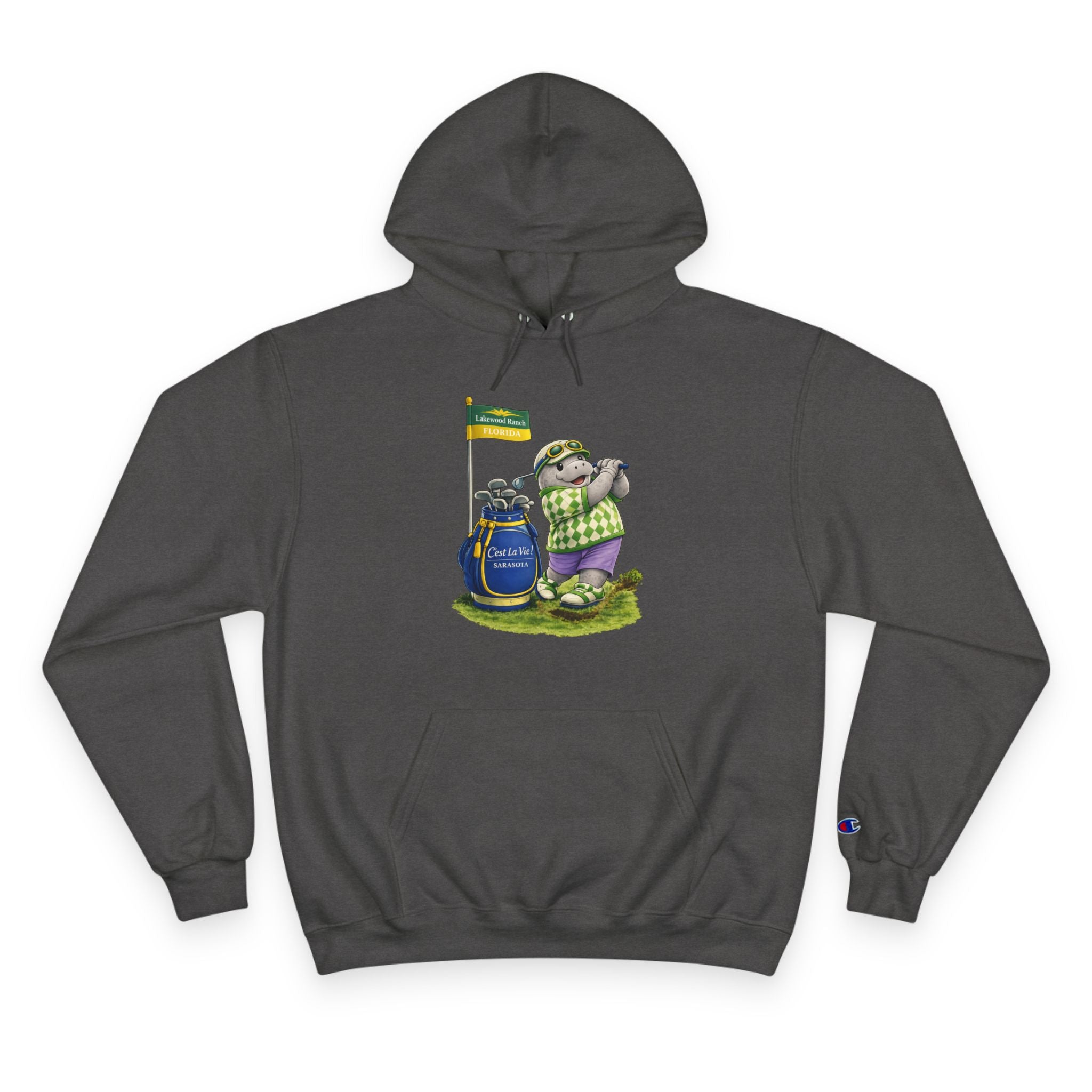 Champion Unisex Hoodie –  Manatee Golf "C'est La Vie" Back Print