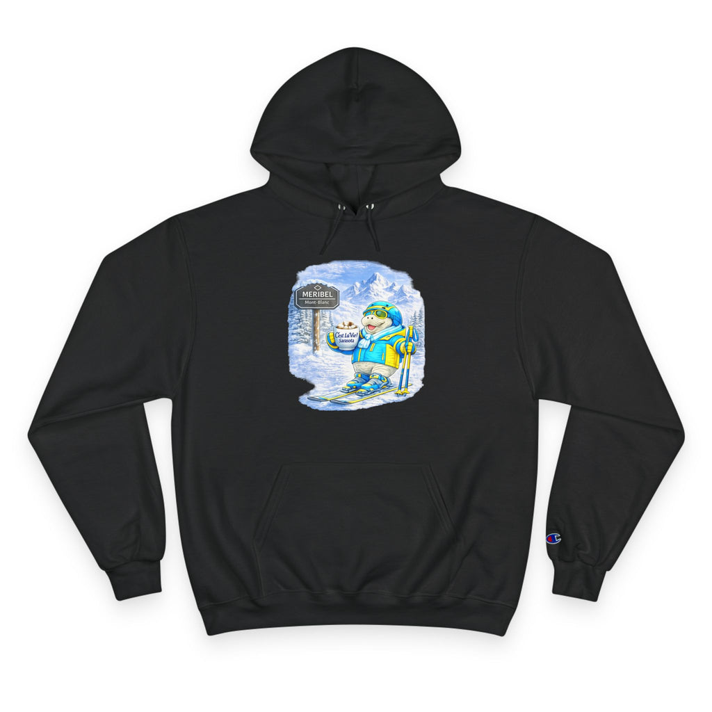 Champion Unisex Hoodie –  Manatee Ski Meribel "C'est La Vie" Back Print
