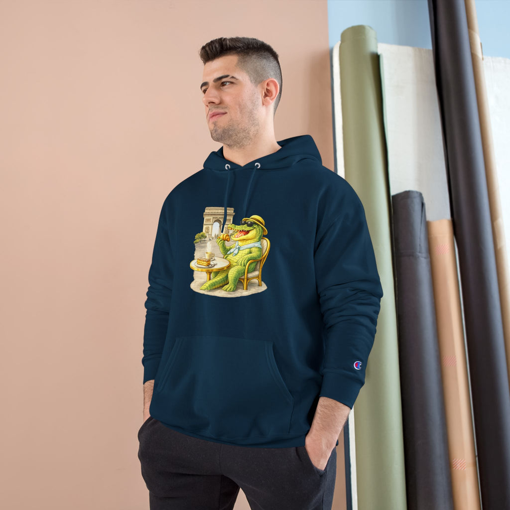 Champion Unisex Hoodie –  Gator Paris "C'est La Vie" Back Print