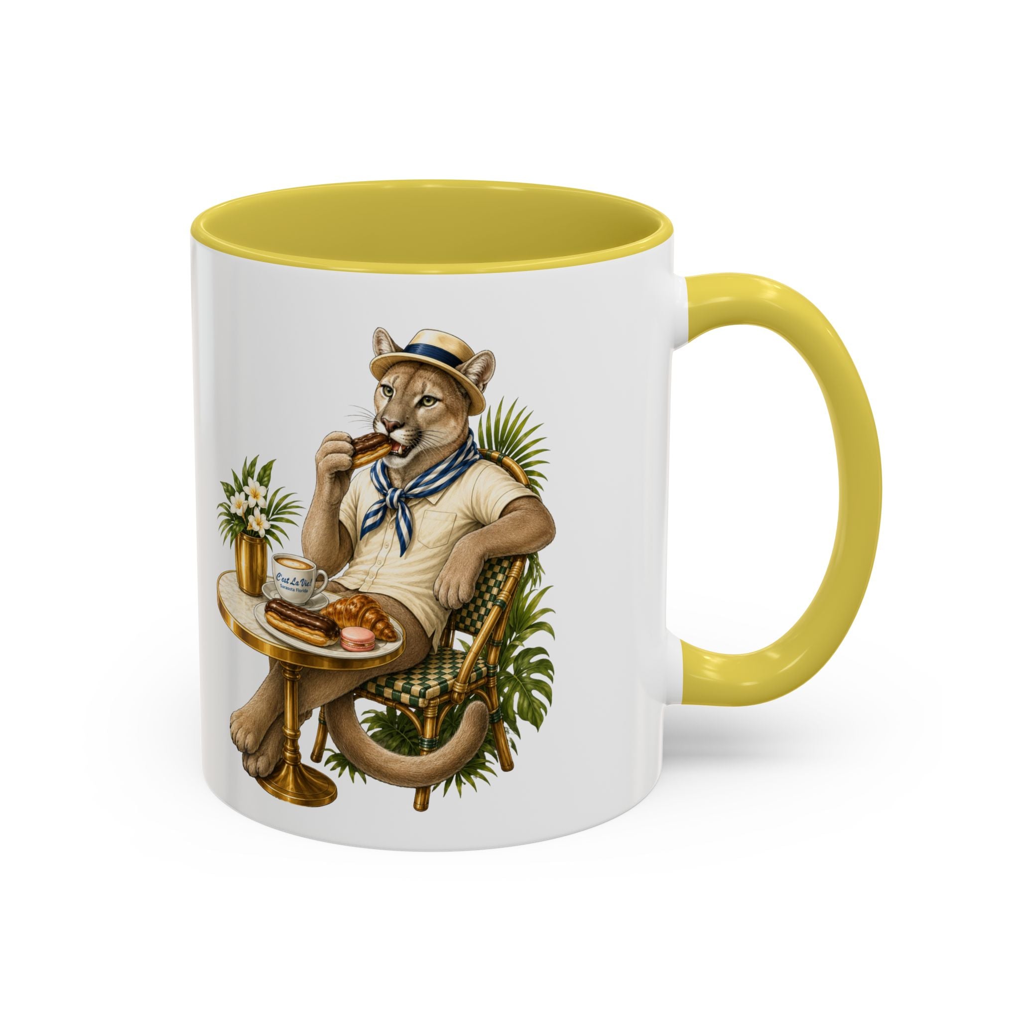 C'est La Vie! Panthera Café Mug — Authentic French Bakery Sarasota Cup (11oz/15oz)