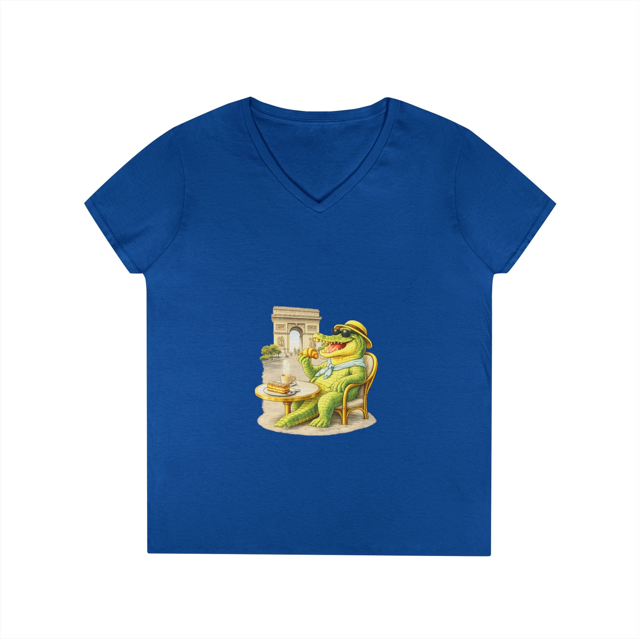 Women V-Neck T-Shirt — Gator Paris with C’est La Vie