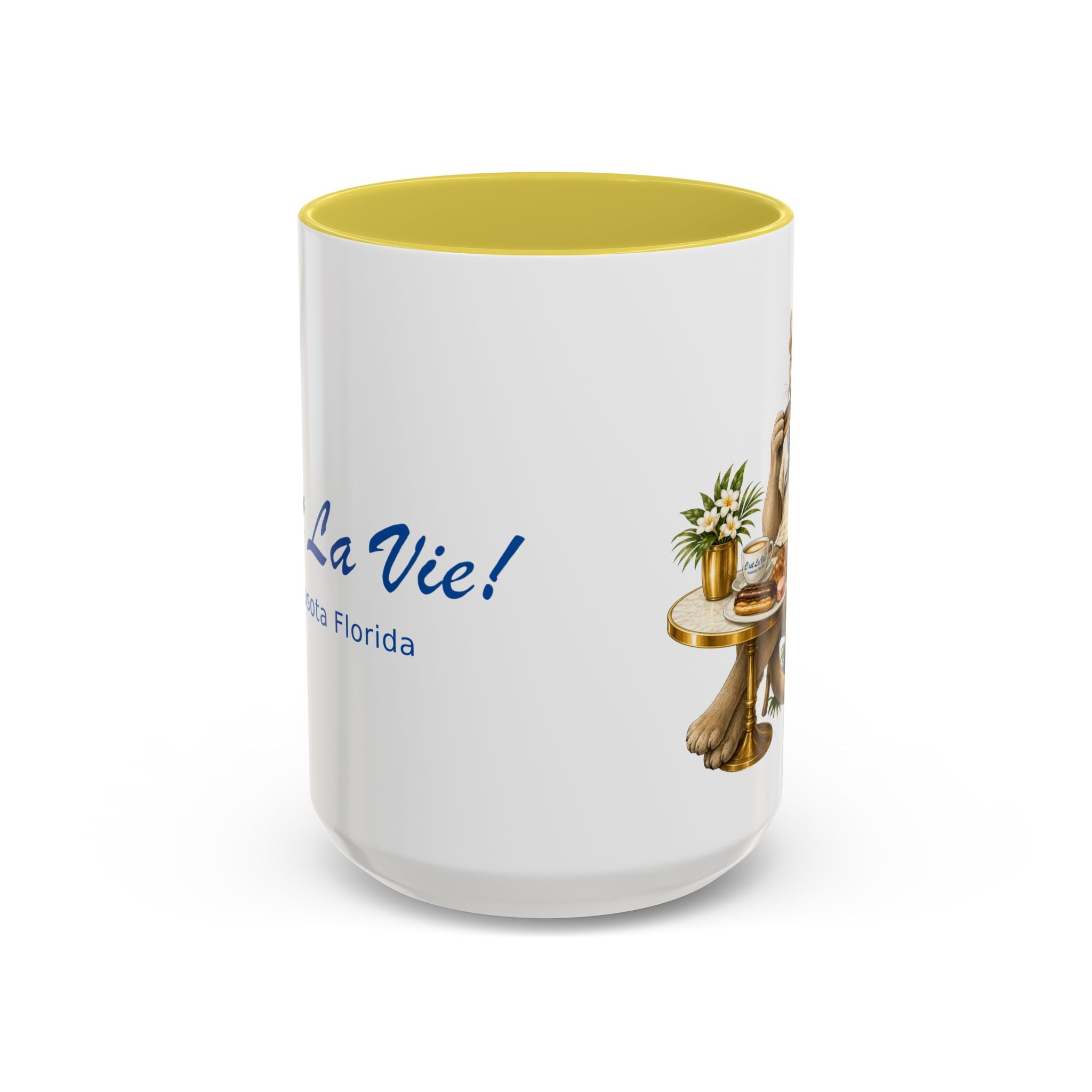 C'est La Vie! Panthera Café Mug — Authentic French Bakery Sarasota Cup (11oz/15oz)