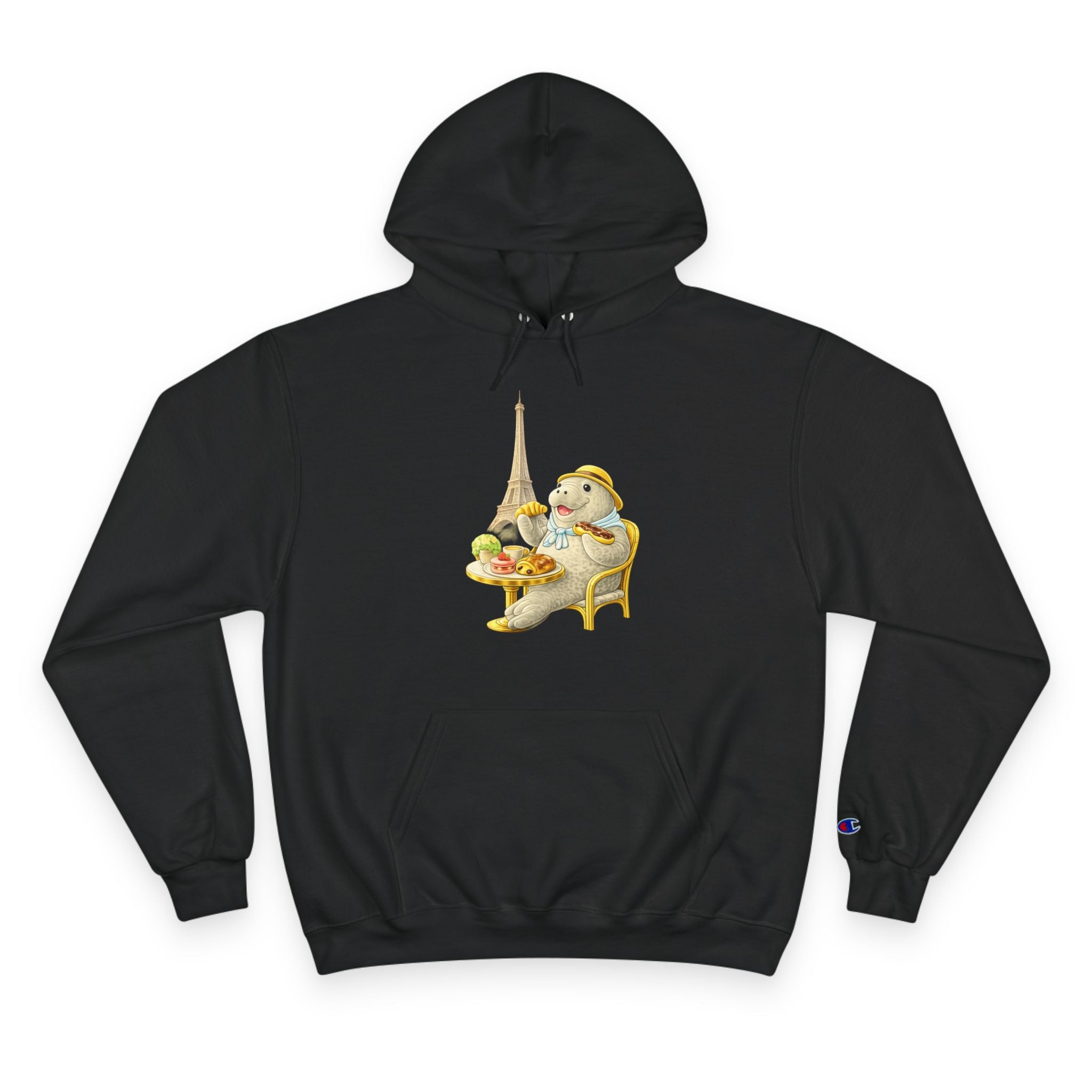 Champion Unisex Hoodie –  Manatee Paris "C'est La Vie" Back Print