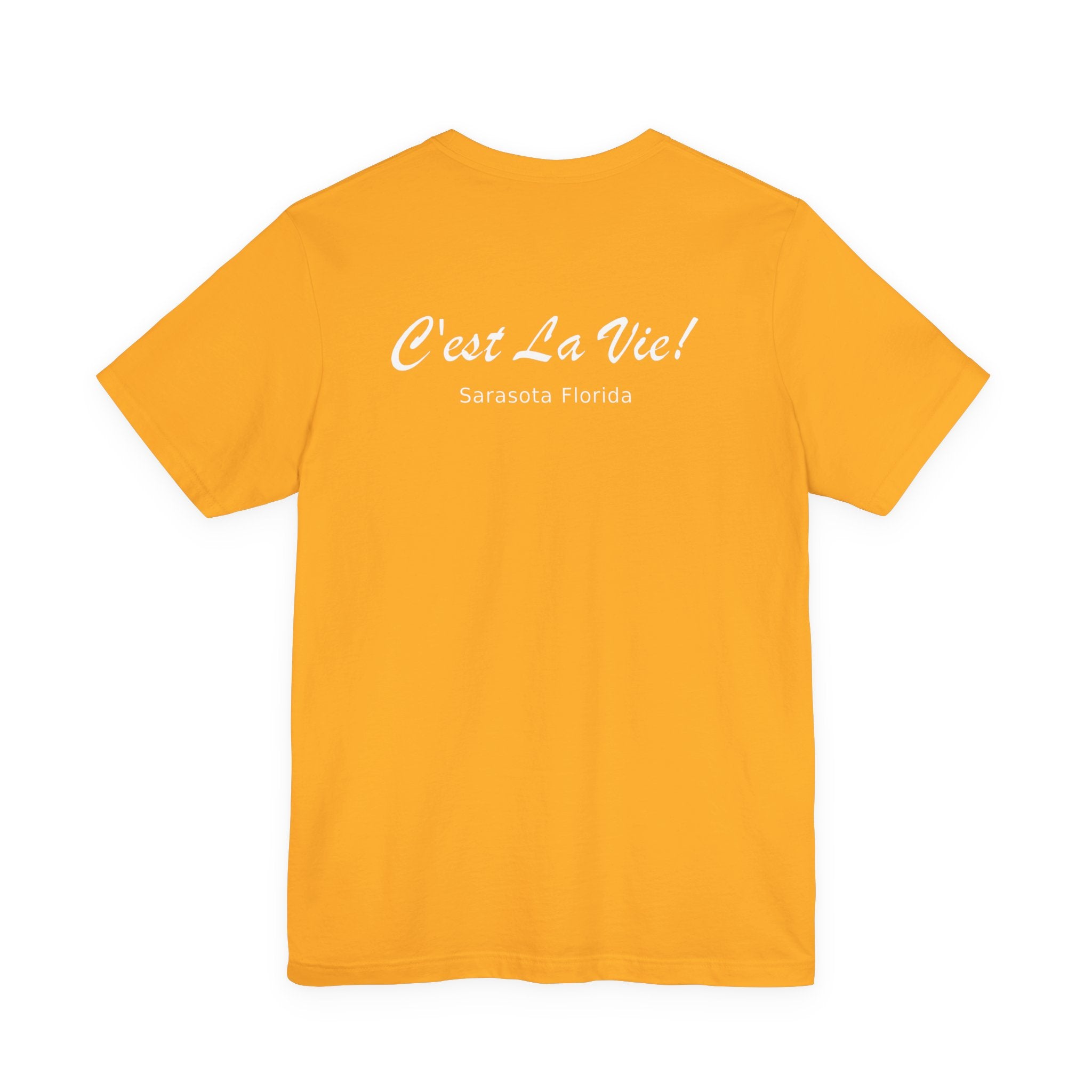 T-Shirt — Logo Marron 'C'est la Vie' Vintage Beach Lounge Graphic Tee