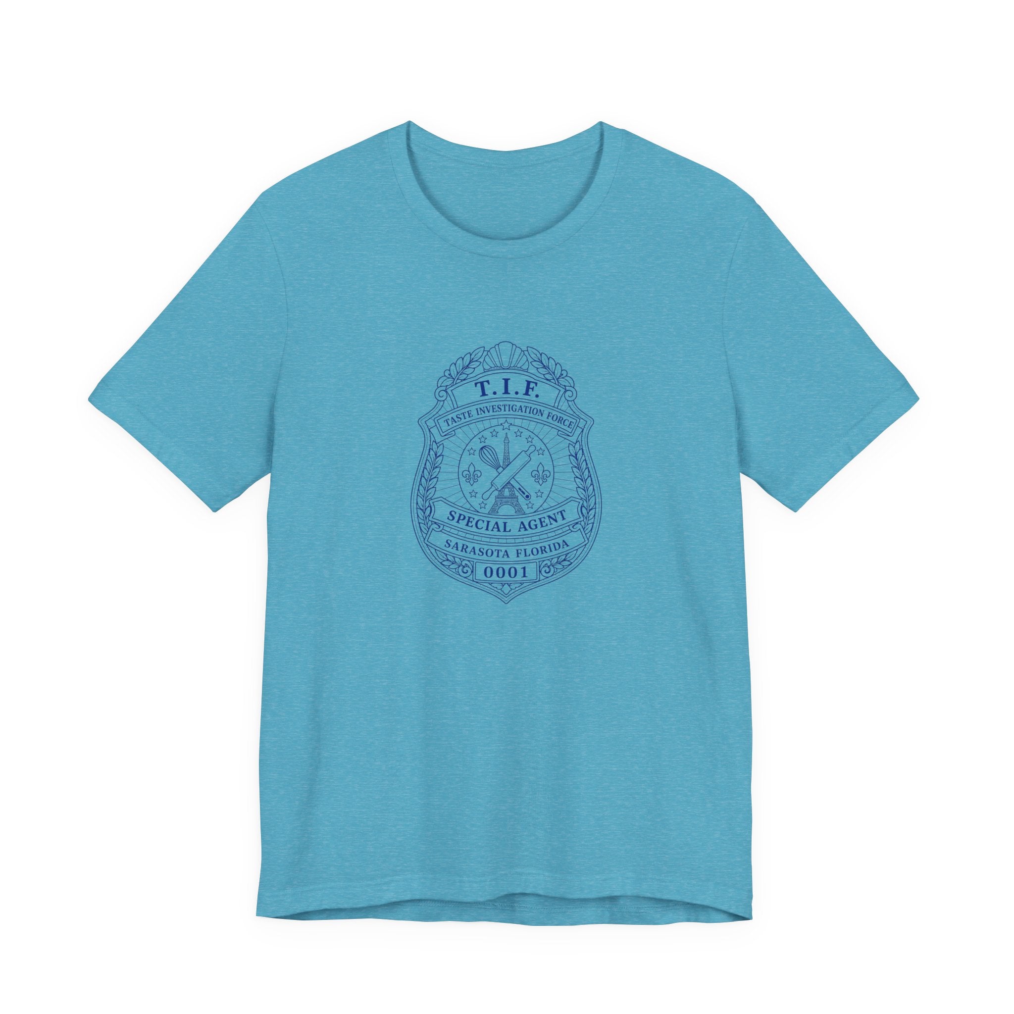Unisex T-Shirt C'est La Vie — TIF Blue/Yellow Skeleton Owner Fred