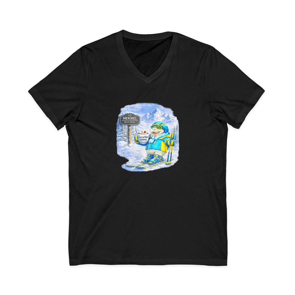 Unisex V-Neck T-Shirt C'est La Vie — Manatee Ski