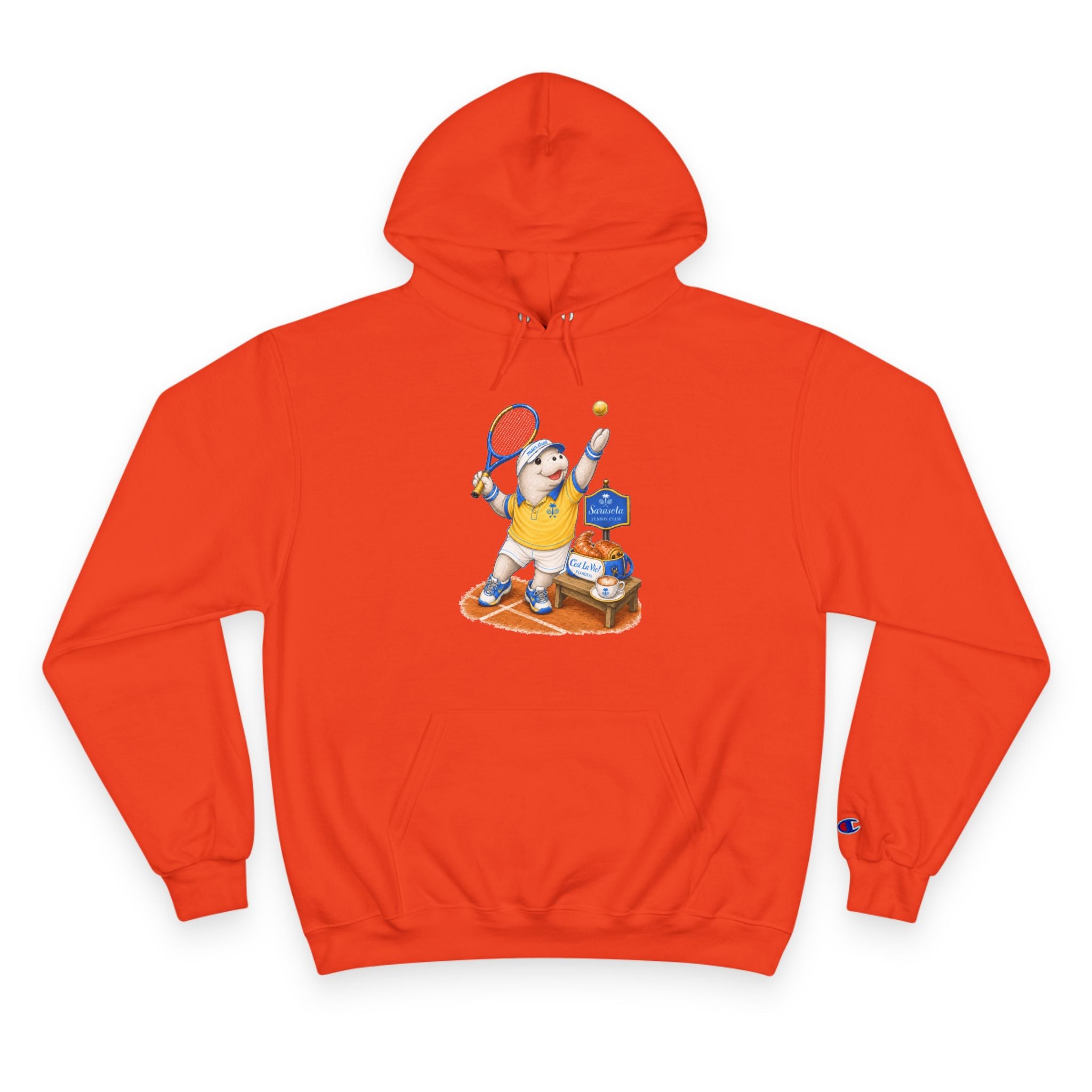 Champion Unisex Hoodie –  Manatee Tennis "C'est La Vie" Back Print