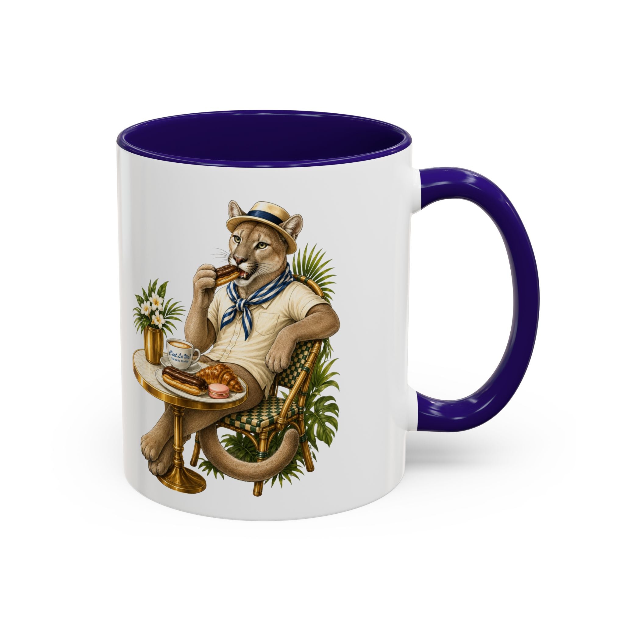 C'est La Vie! Panthera Café Mug — Authentic French Bakery Sarasota Cup (11oz/15oz)