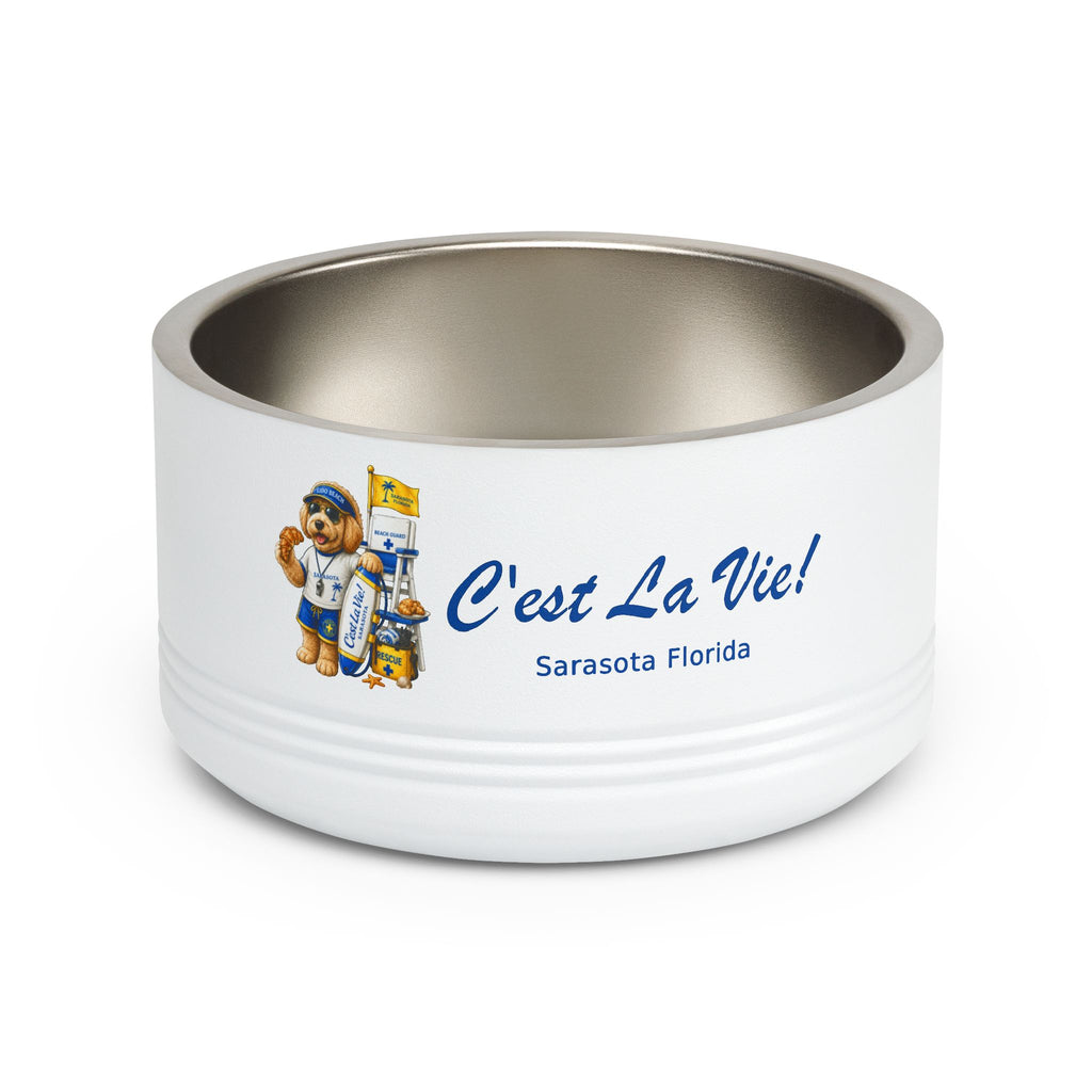 Pet Bowl C'est La Vie! Doodle Beach Guard - 18oz