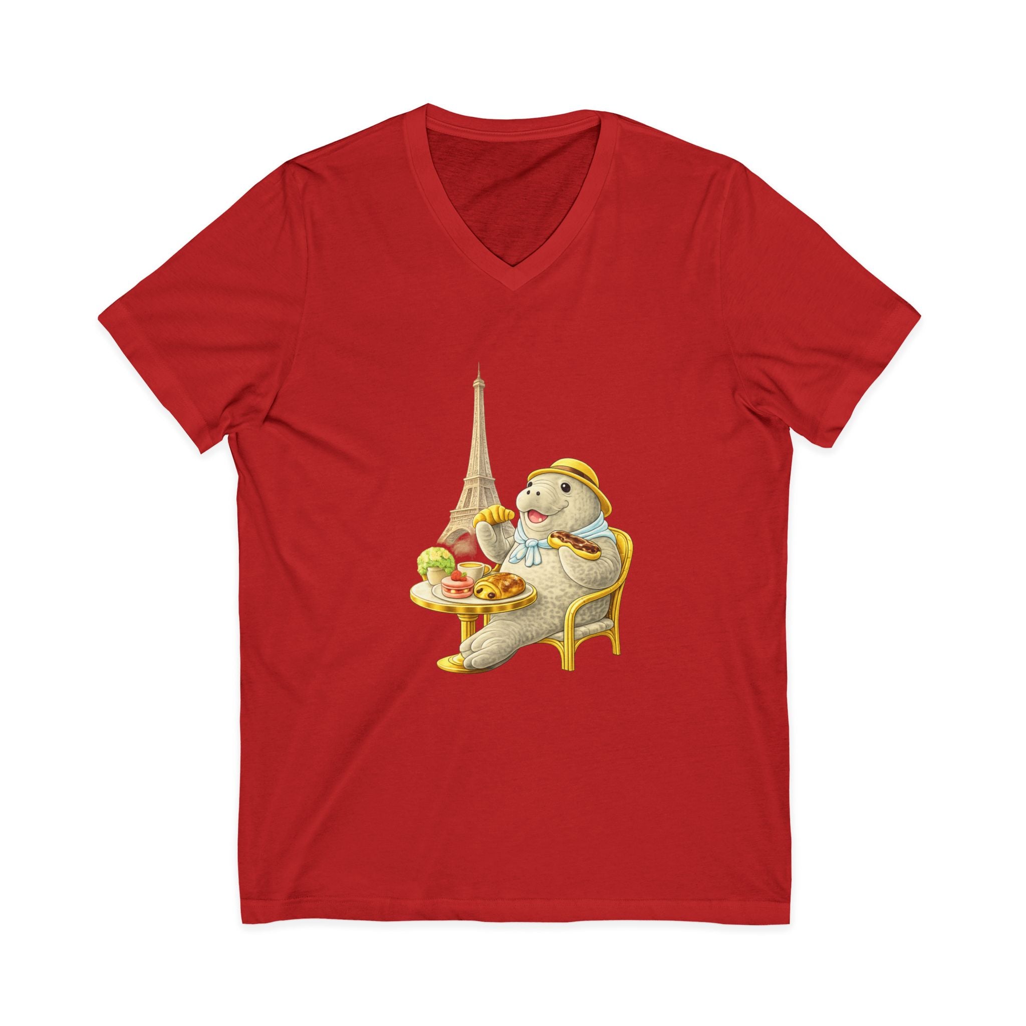 Unisex V-Neck T-Shirt C'est La Vie — Manatee Paris