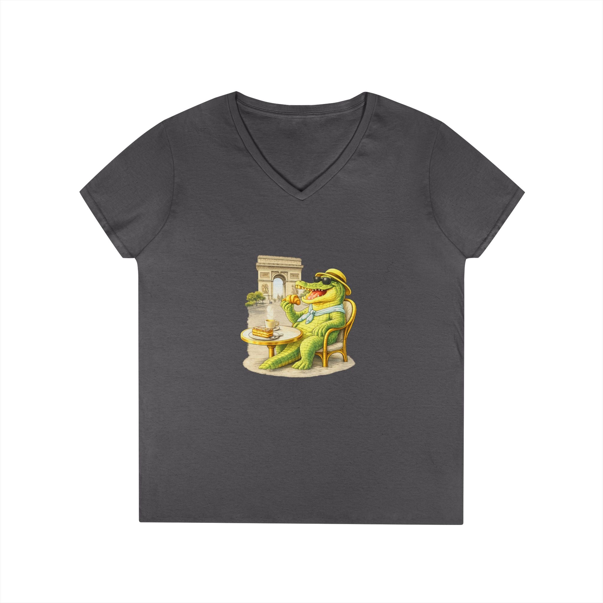 Women V-Neck T-Shirt — Gator Paris with C’est La Vie