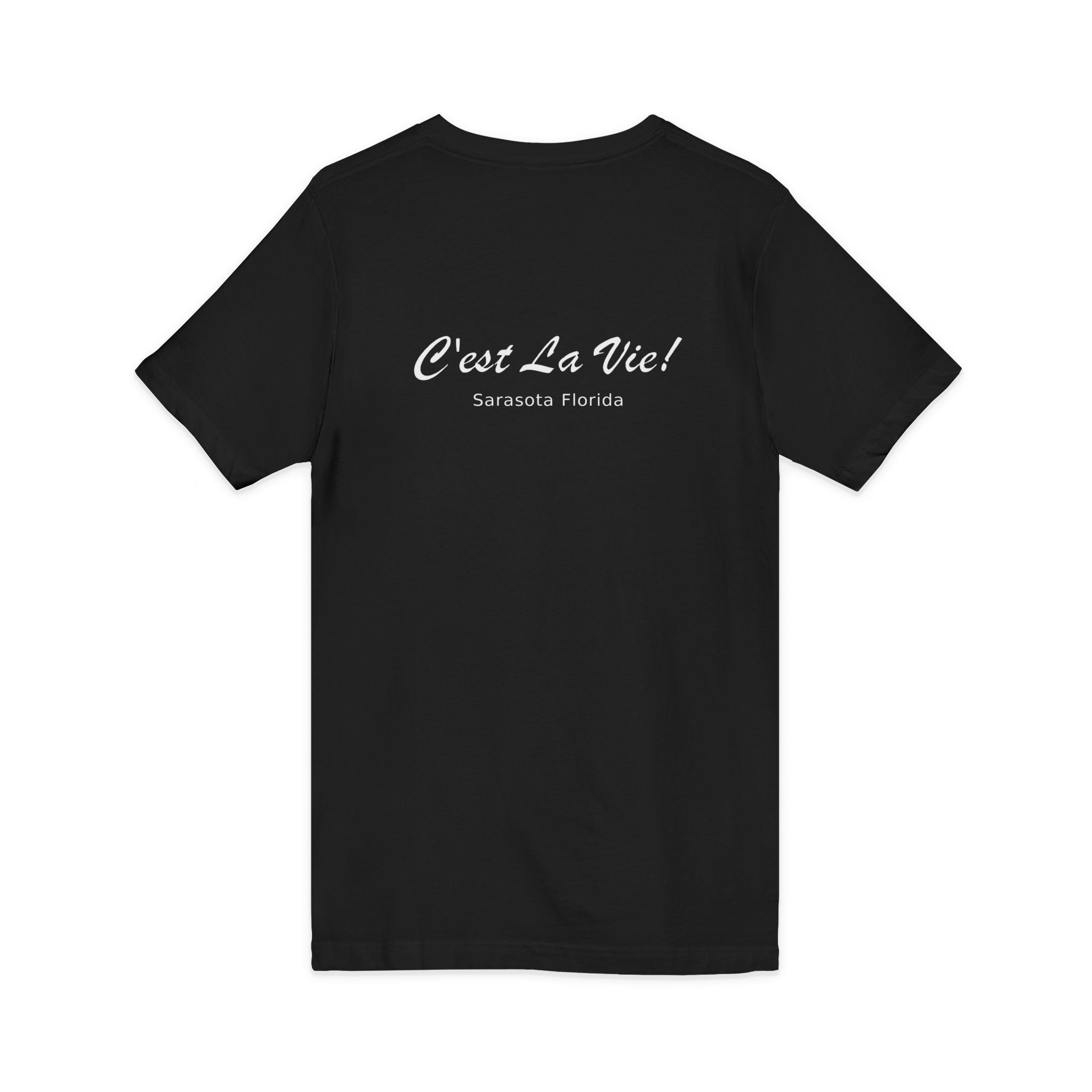 Unisex V-Neck T-Shirt C'est La Vie — Manatee Saint-Tropez