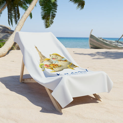 Beach Towel — Manatee Paris C’est La Vie!