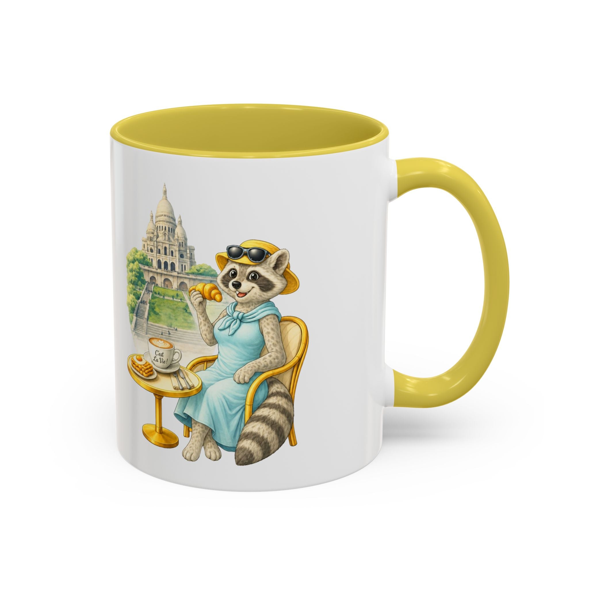 C'est La Vie! Racoon Café Mug — Authentic French Bakery Sarasota Cup (11oz/15oz)