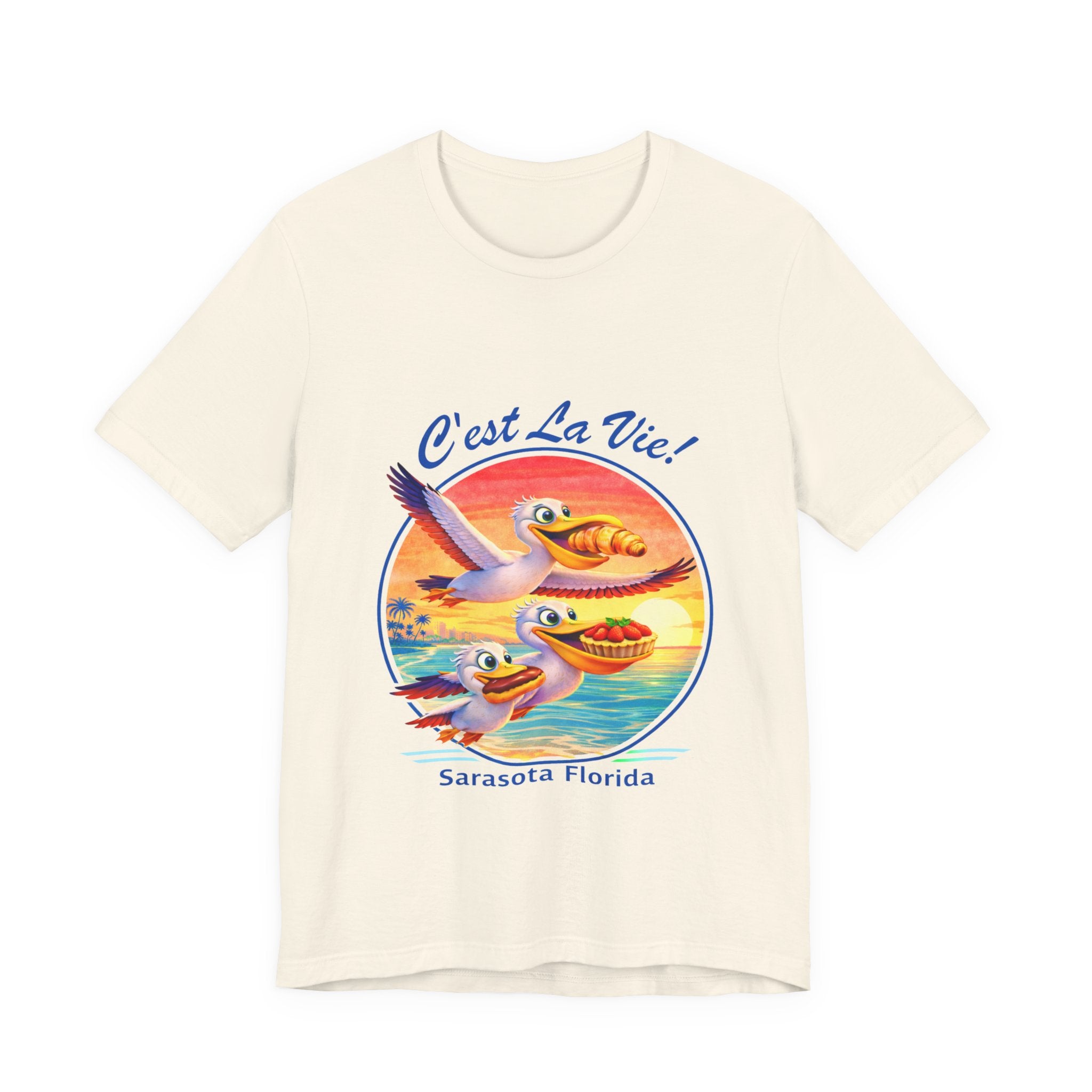 Unisex T-Shirt - C'est La Vie Sarasota Pelican Sunset