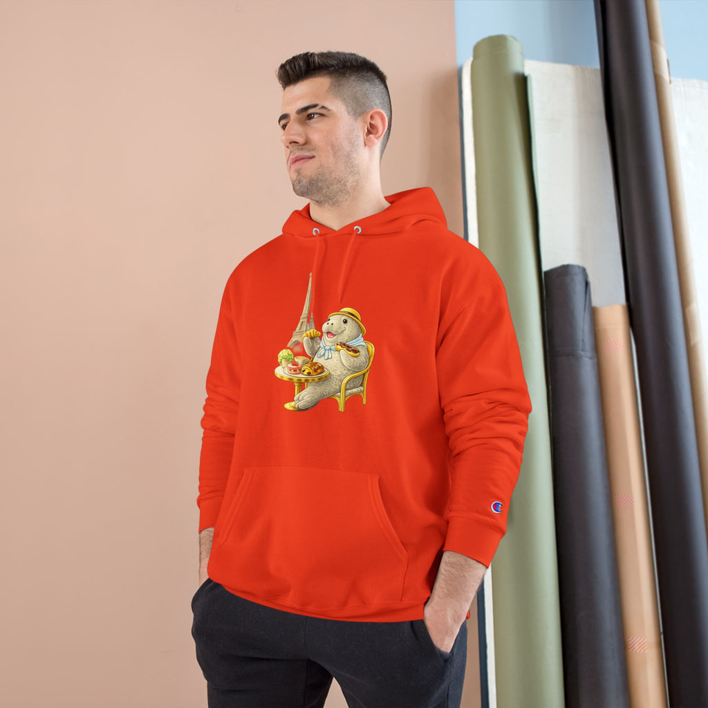 Champion Unisex Hoodie –  Manatee Paris "C'est La Vie" Back Print