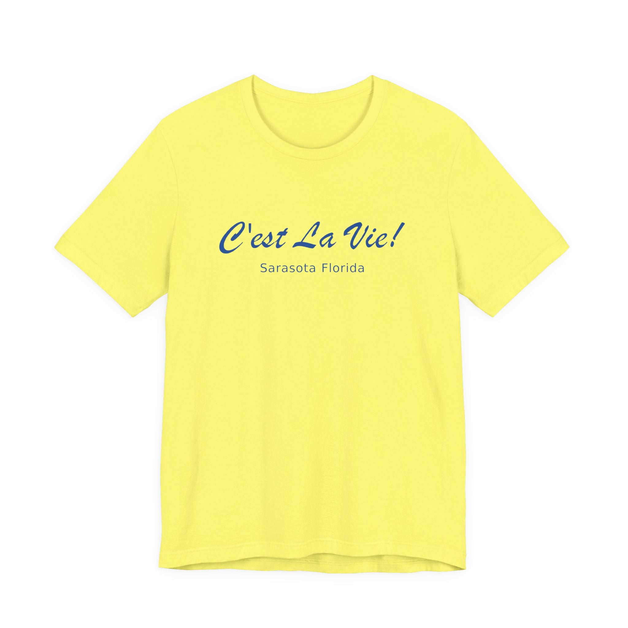 Unisex C'est La Vie Infront Logo T-Shirt - Back with Manatee Paris
