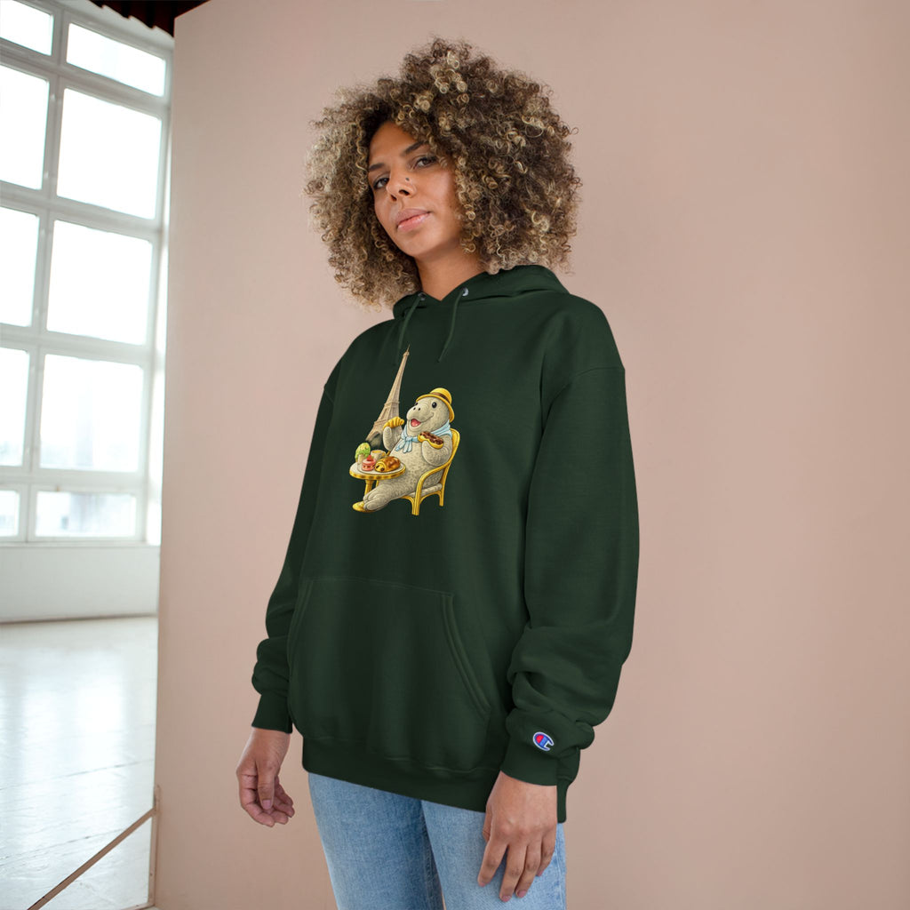 Champion Unisex Hoodie –  Manatee Paris "C'est La Vie" Back Print