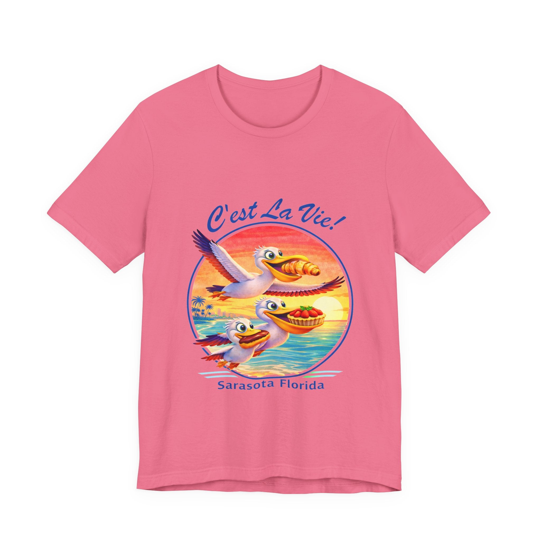Unisex T-Shirt - C'est La Vie Sarasota Pelican Sunset