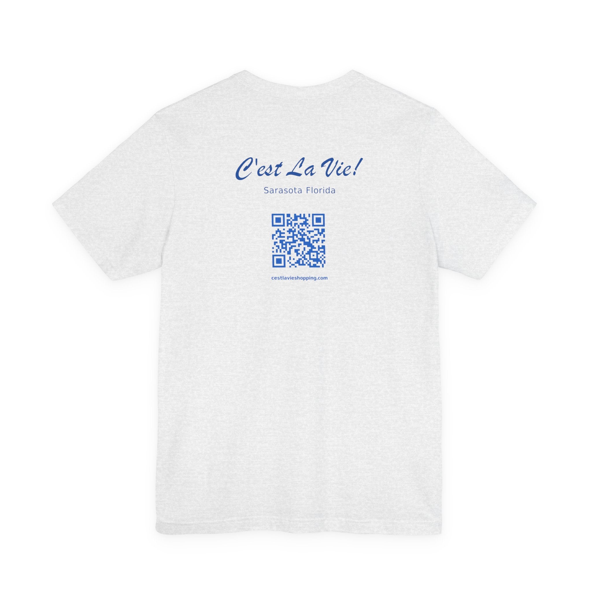 T-Shirt C'est La Vie — Owner Edition  Sunset Pelican with QR Code in the back