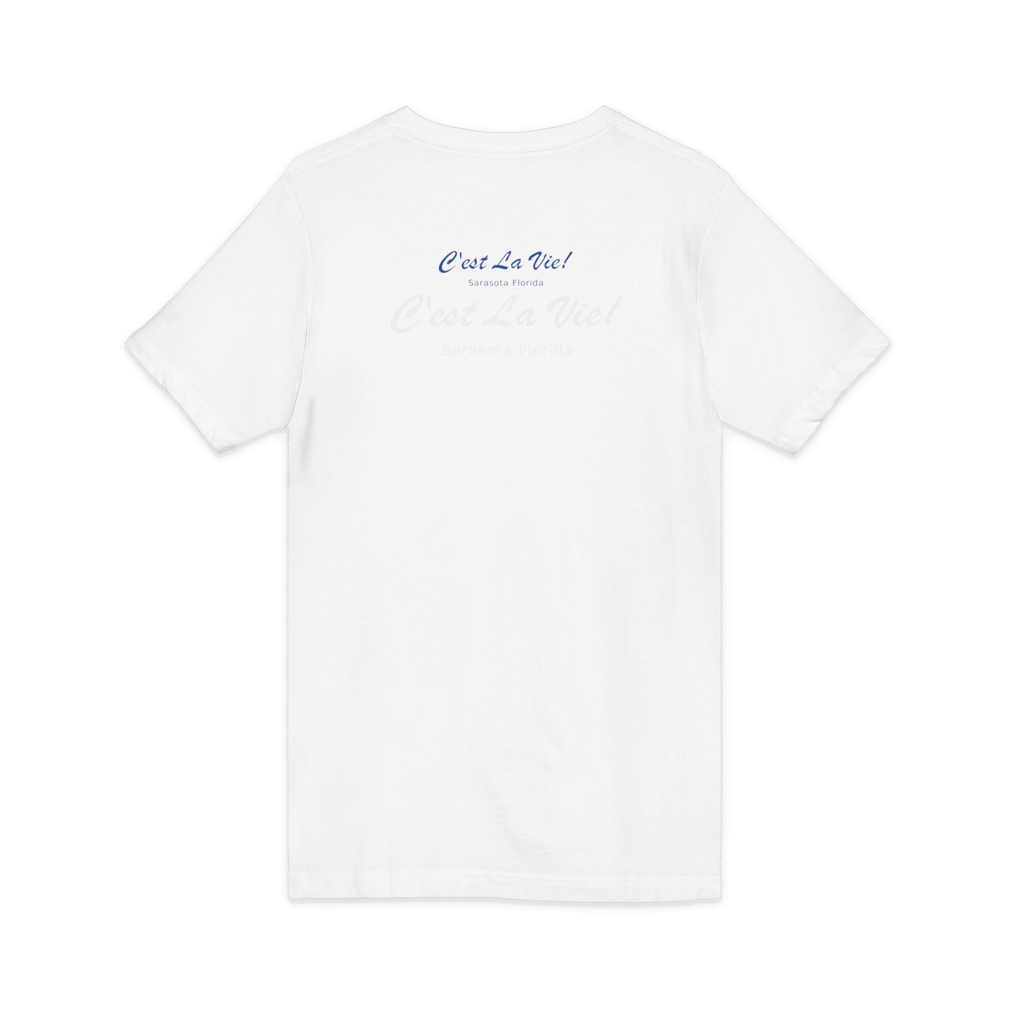 Unisex V-Neck T-Shirt C'est La Vie — Manatee Patissier