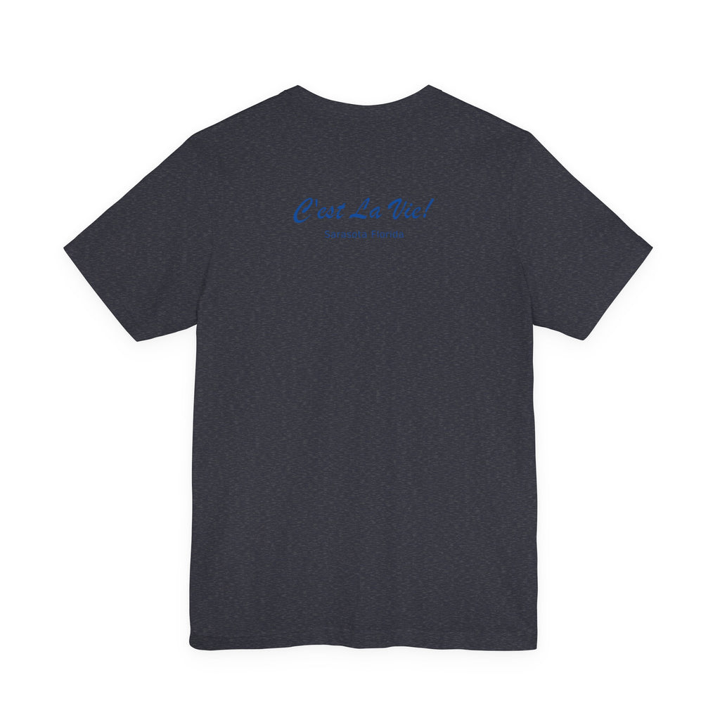 Unisex T-Shirt C'est La Vie — TIF Blue/Yellow Skeleton Owner Fred