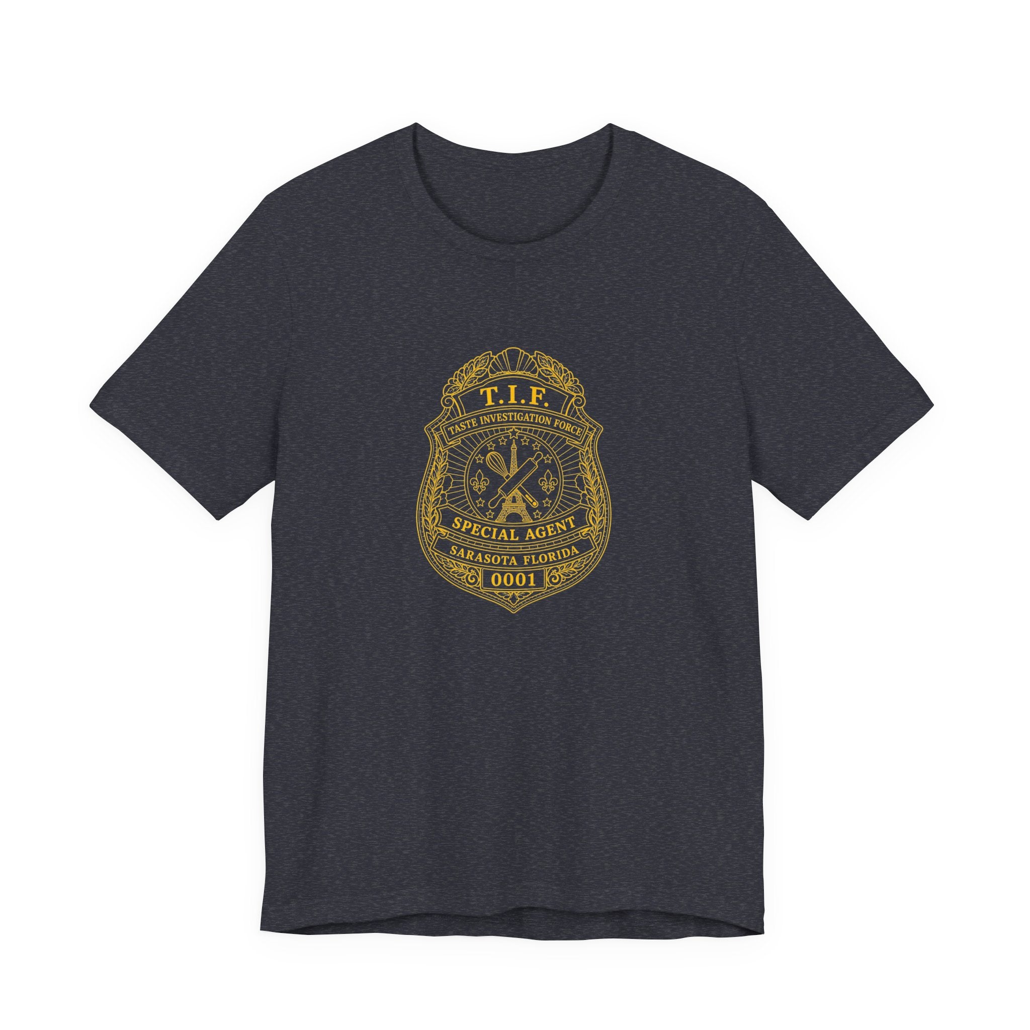 Unisex T-Shirt C'est La Vie — TIF Blue/Yellow Skeleton Owner Fred