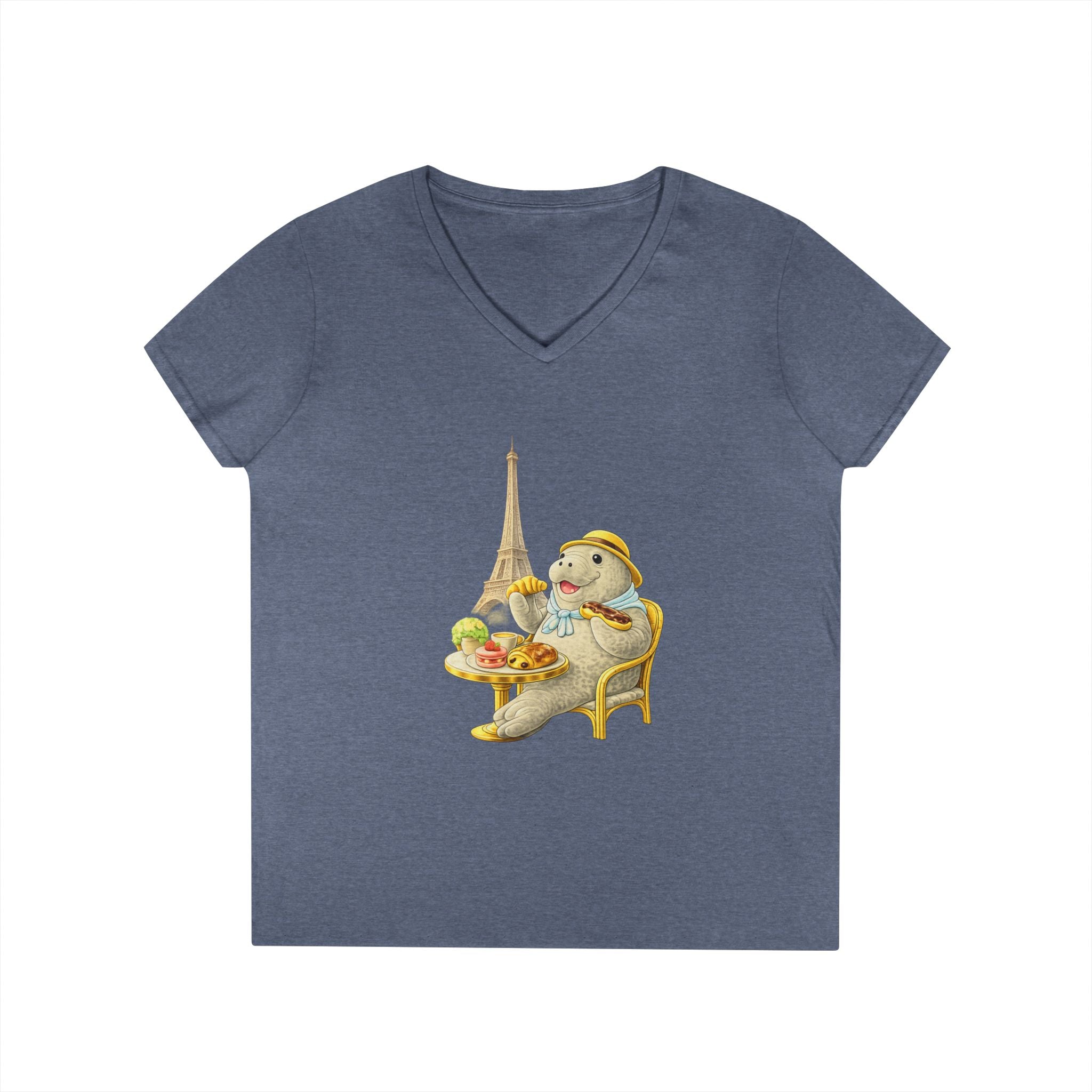 Women V-Neck T-Shirt — Manatee Tea Paris with C’est La Vie