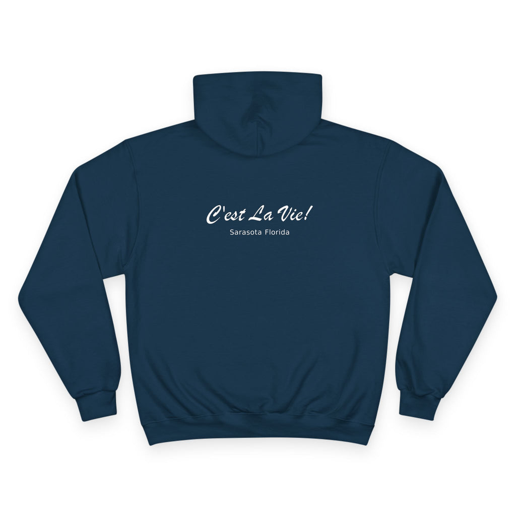 Champion Unisex Hoodie Owner Edition –  Manatee Moulin  "C'est La Vie" Back Print